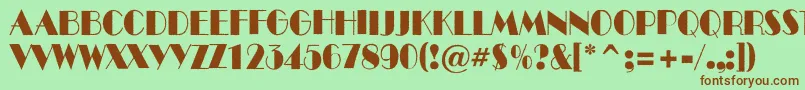 ABenttitulroughnr Font – Brown Fonts on Green Background