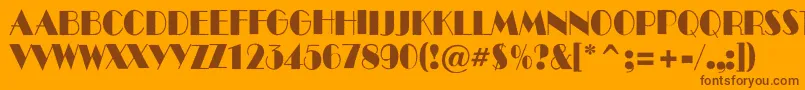 ABenttitulroughnr Font – Brown Fonts on Orange Background