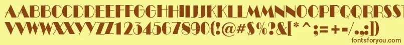 ABenttitulroughnr Font – Brown Fonts on Yellow Background