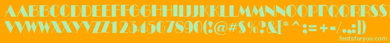 ABenttitulroughnr Font – Green Fonts on Orange Background