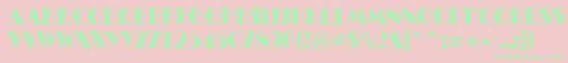 ABenttitulroughnr Font – Green Fonts on Pink Background