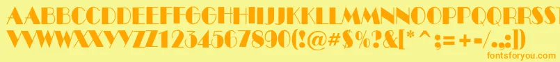 ABenttitulroughnr Font – Orange Fonts on Yellow Background