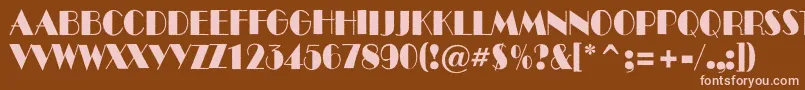 ABenttitulroughnr Font – Pink Fonts on Brown Background