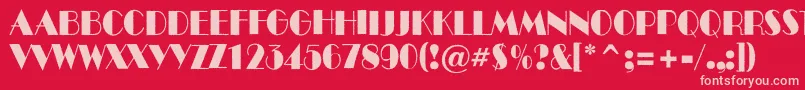 ABenttitulroughnr Font – Pink Fonts on Red Background