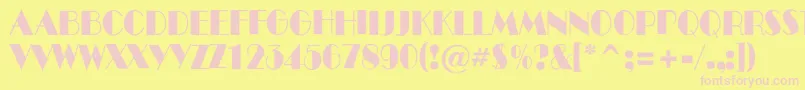 ABenttitulroughnr Font – Pink Fonts on Yellow Background