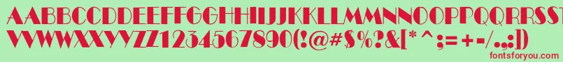 ABenttitulroughnr Font – Red Fonts on Green Background