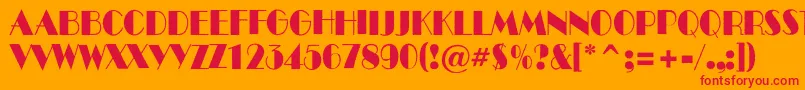 Шрифт ABenttitulroughnr – красные шрифты на оранжевом фоне