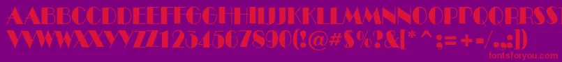 ABenttitulroughnr Font – Red Fonts on Purple Background