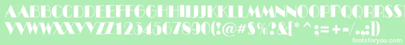 フォントABenttitulroughnr – 緑の背景に白い文字