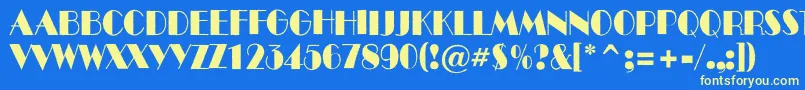 ABenttitulroughnr Font – Yellow Fonts on Blue Background