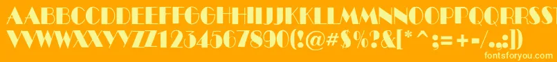 ABenttitulroughnr Font – Yellow Fonts on Orange Background