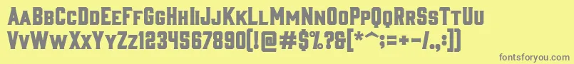 Anymale Font – Gray Fonts on Yellow Background