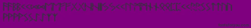 Tjelvarrunic Font – Black Fonts on Purple Background