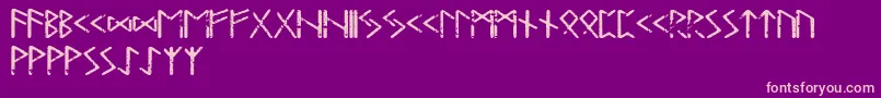 Tjelvarrunic Font – Pink Fonts on Purple Background