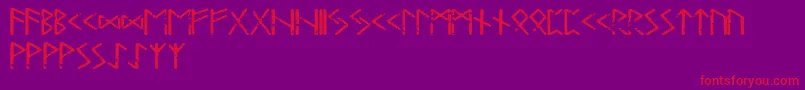 fuente Tjelvarrunic – Fuentes Rojas Sobre Fondo Morado