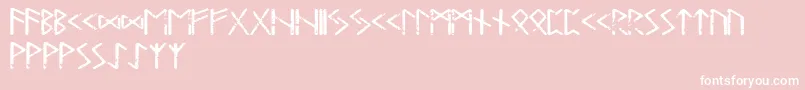 Tjelvarrunic Font – White Fonts on Pink Background