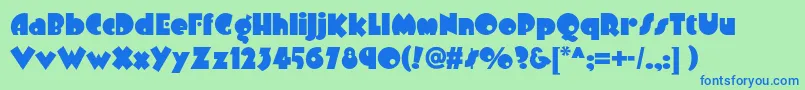 Arbuckleremixnf Font – Blue Fonts on Green Background