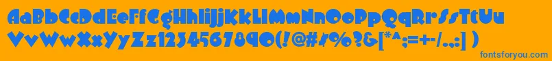 Arbuckleremixnf Font – Blue Fonts on Orange Background