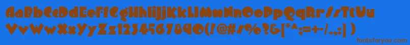 Arbuckleremixnf Font – Brown Fonts on Blue Background