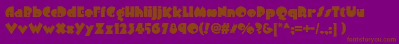 Arbuckleremixnf Font – Brown Fonts on Purple Background