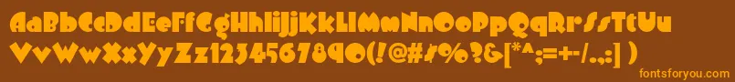 Arbuckleremixnf Font – Orange Fonts on Brown Background