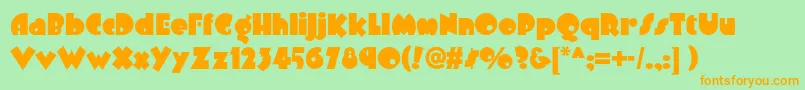 Arbuckleremixnf Font – Orange Fonts on Green Background