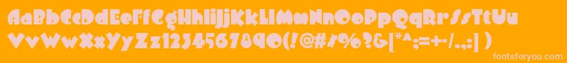 Arbuckleremixnf Font – Pink Fonts on Orange Background