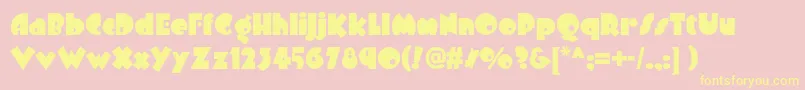 Arbuckleremixnf Font – Yellow Fonts on Pink Background