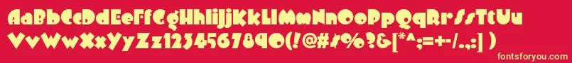 Arbuckleremixnf Font – Yellow Fonts on Red Background