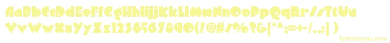 Arbuckleremixnf Font – Yellow Fonts on White Background