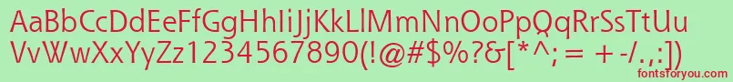 QueSsi Font – Red Fonts on Green Background