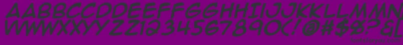 AnimeAceBold Font – Black Fonts on Purple Background