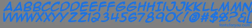 AnimeAceBold Font – Blue Fonts on Gray Background