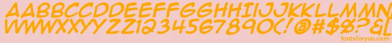 AnimeAceBold Font – Orange Fonts on Pink Background