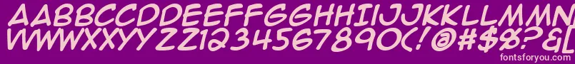 AnimeAceBold Font – Pink Fonts on Purple Background