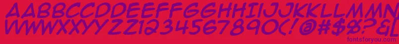 AnimeAceBold Font – Purple Fonts on Red Background