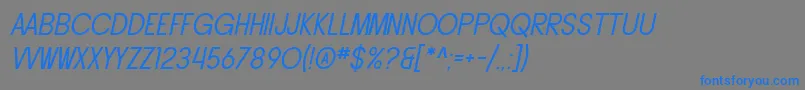 SfButtacupLetteringOblique Font – Blue Fonts on Gray Background