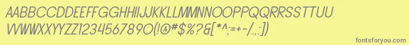 Weitere Informationen zur SfButtacupLetteringOblique-Schriftart SfButtacupLetteringOblique-Schriftart – Graue Schriften auf gelbem Hintergrund