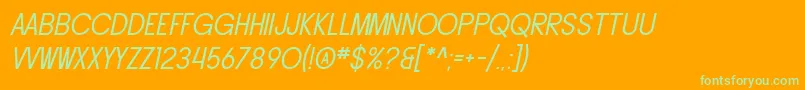 SfButtacupLetteringOblique Font – Green Fonts on Orange Background