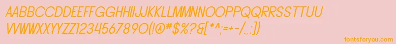 SfButtacupLetteringOblique Font – Orange Fonts on Pink Background