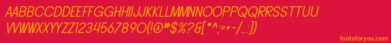 SfButtacupLetteringOblique Font – Orange Fonts on Red Background