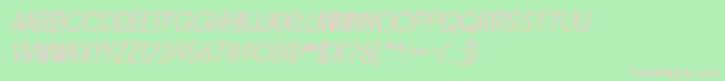 SfButtacupLetteringOblique Font – Pink Fonts on Green Background