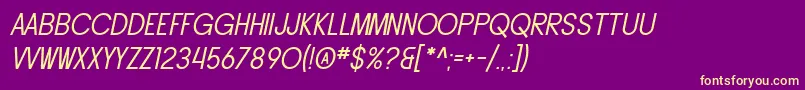 SfButtacupLetteringOblique Font – Yellow Fonts on Purple Background