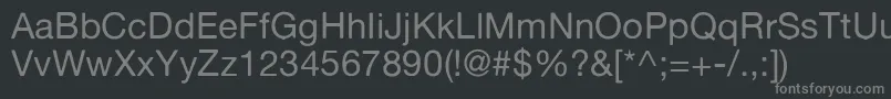 Czcionka Altehaasgroteskregular – szare czcionki na czarnym tle
