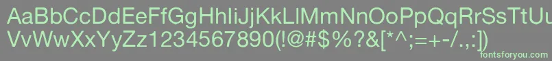 Altehaasgroteskregular-fontti – vihreät fontit harmaalla taustalla