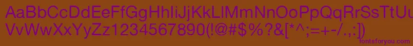 Altehaasgroteskregular Font – Purple Fonts on Brown Background