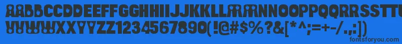 BulltoadappleRegular Font – Black Fonts on Blue Background