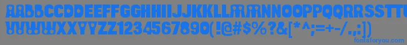 BulltoadappleRegular Font – Blue Fonts on Gray Background