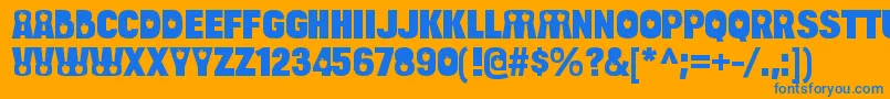 BulltoadappleRegular Font – Blue Fonts on Orange Background