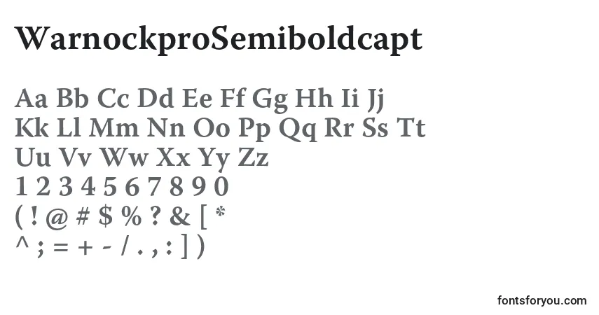 Schriftart WarnockproSemiboldcapt – Alphabet, Zahlen, spezielle Symbole